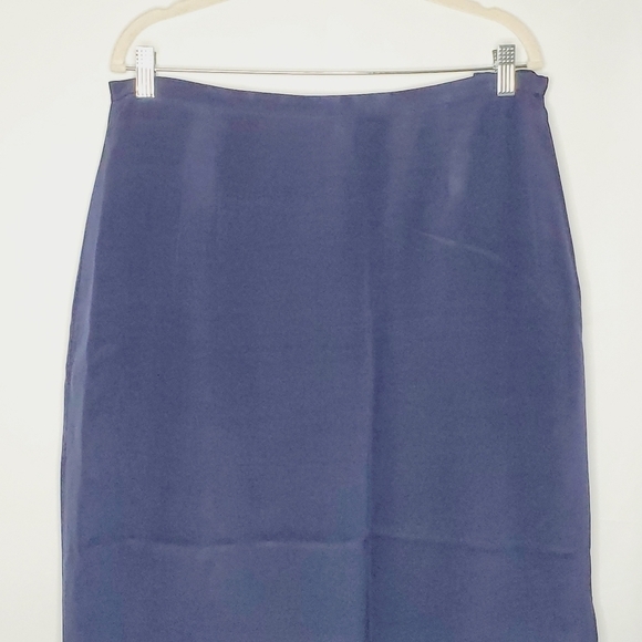 Josephine Chaus SILK Slip Skirt Maxi Size 16 Contrast Color Exposed Lining - Picture 7 of 11